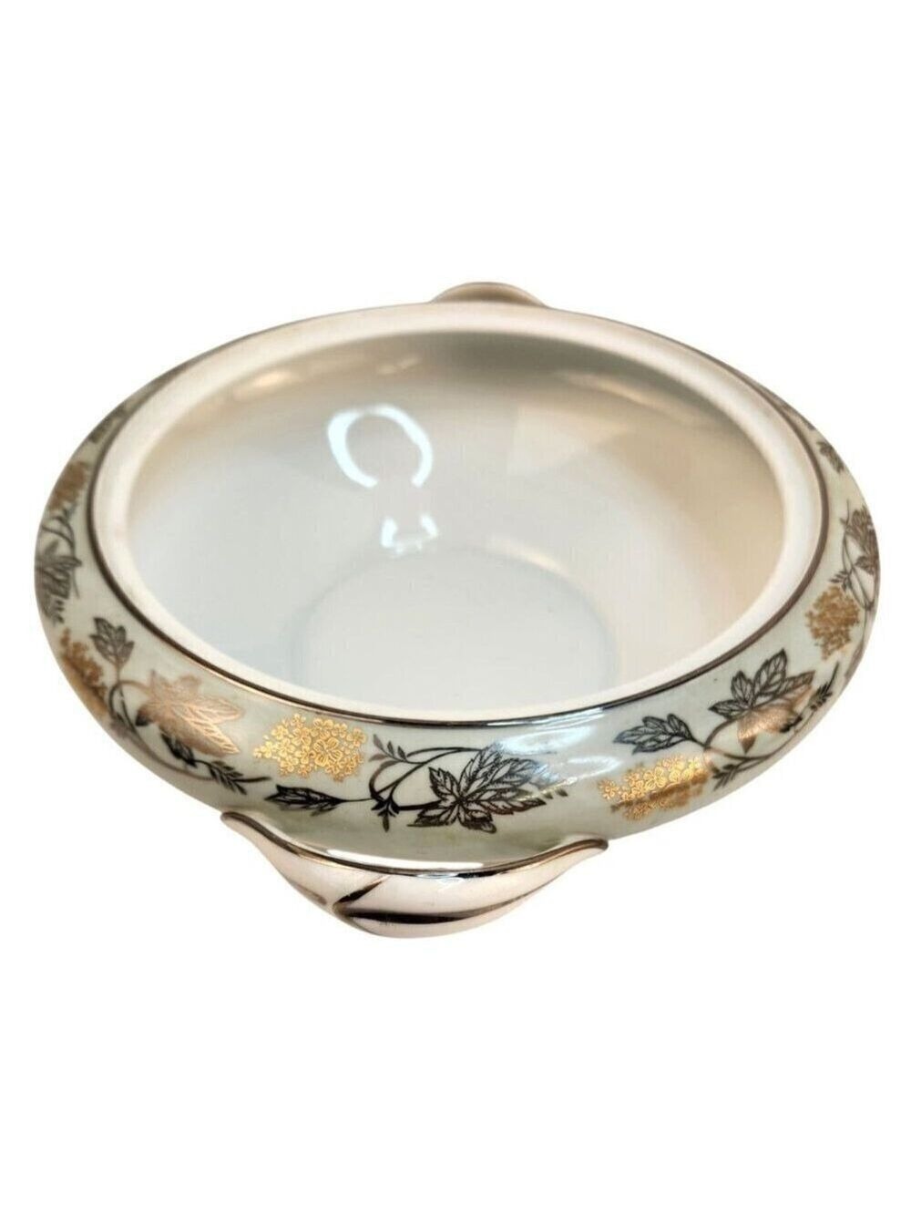 Noritake Silvine 5487 Serving Bowl Floral Gold Trim